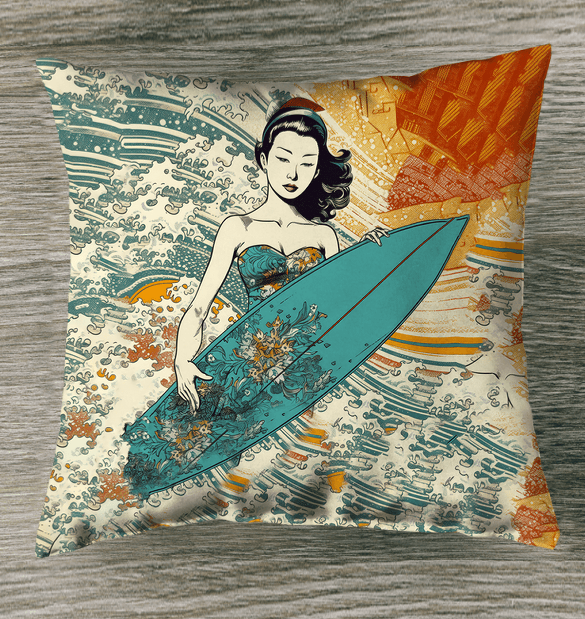 Surfing 1 39 Indoor Pillow - Beyond T-shirts