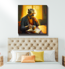 Gorilla with Guitar Art on Canvas.