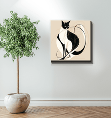 Elegant Whisker Reflection Canvas - Beyond T-shirts