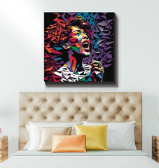 Electric Elegance Wrapped Canvas