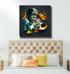 Metal Inferno Wrapped Canvas