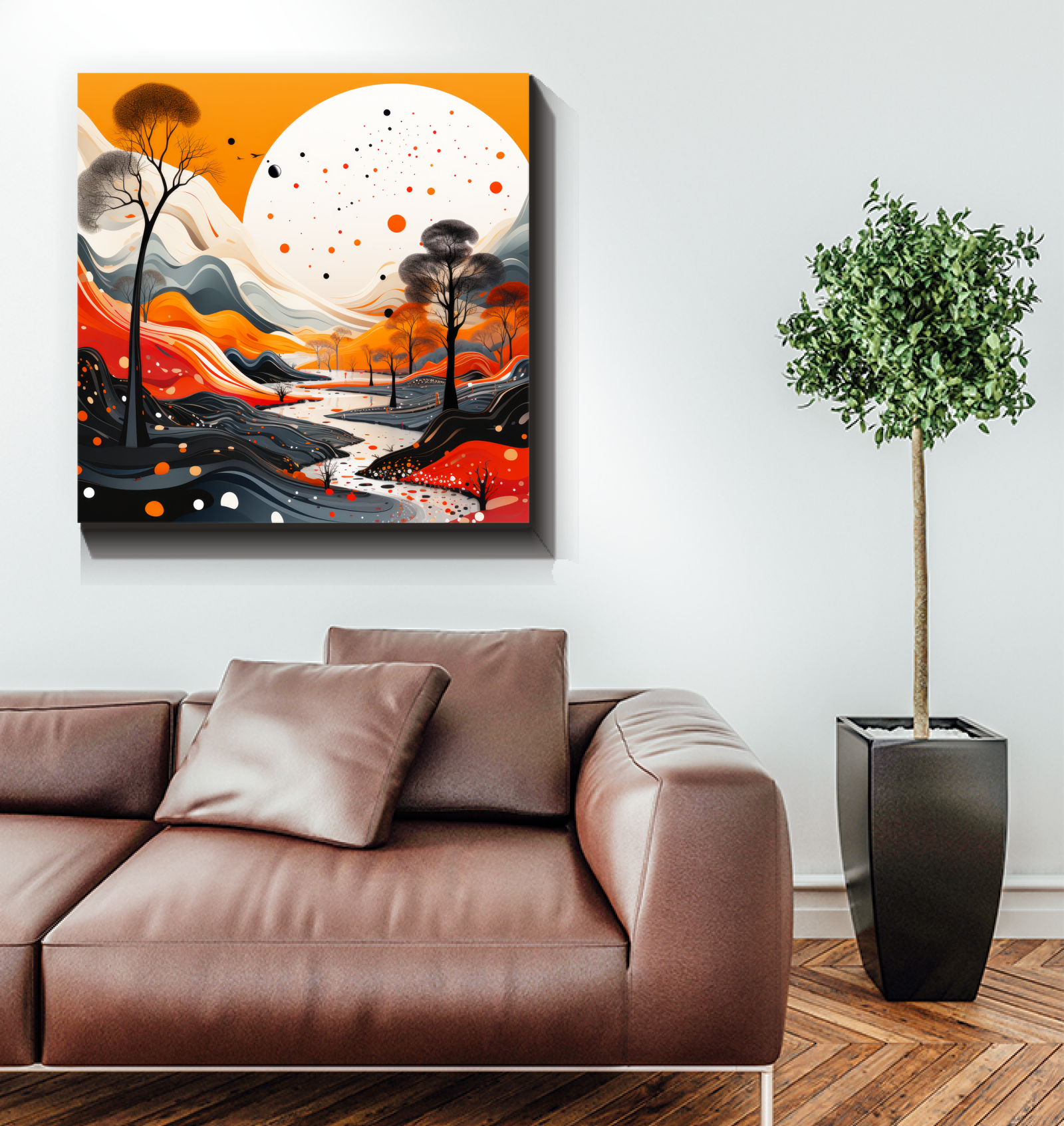 Luminous Lake Water Landscape Canvas