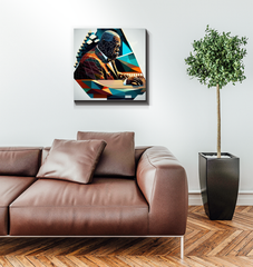 New Wave Neon Wrapped Canvas