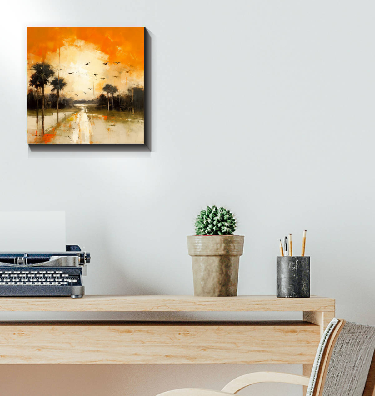 Autumn's Embrace Wrapped Canvas