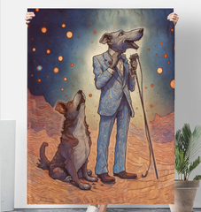 Pawsitively Charming Dogs Sherpa Blanket