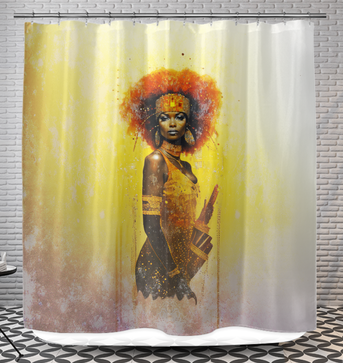 Elegant Pinnacle of Purity Shower Curtain in modern bathroom decor