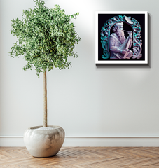 Elegant Tribal Drum Canvas Wall Art