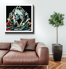 Edgy punk art canvas for home decor