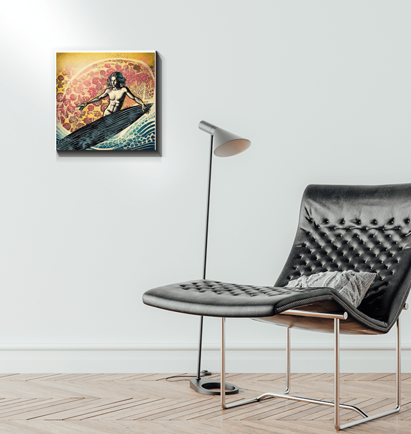 Surfing Reverie Canvas Art - Beyond T-shirts