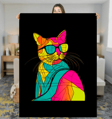 Whiskered Companionship Sherpa Blanket - Beyond T-shirts