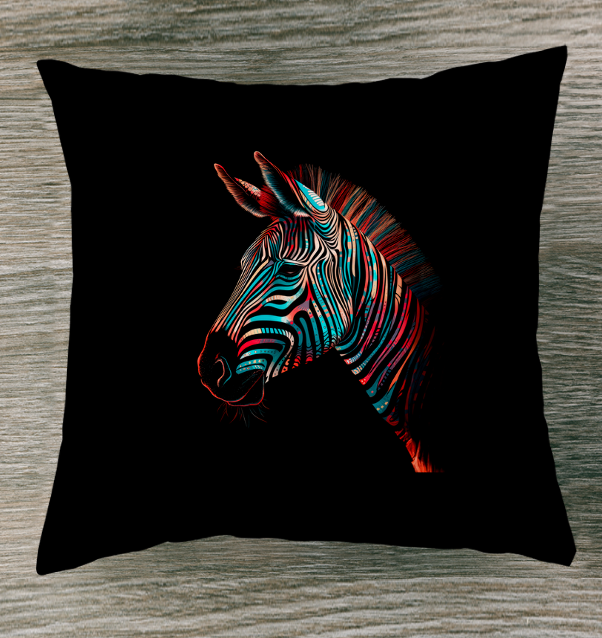 Zebra Family Sunset Stroll Pillow