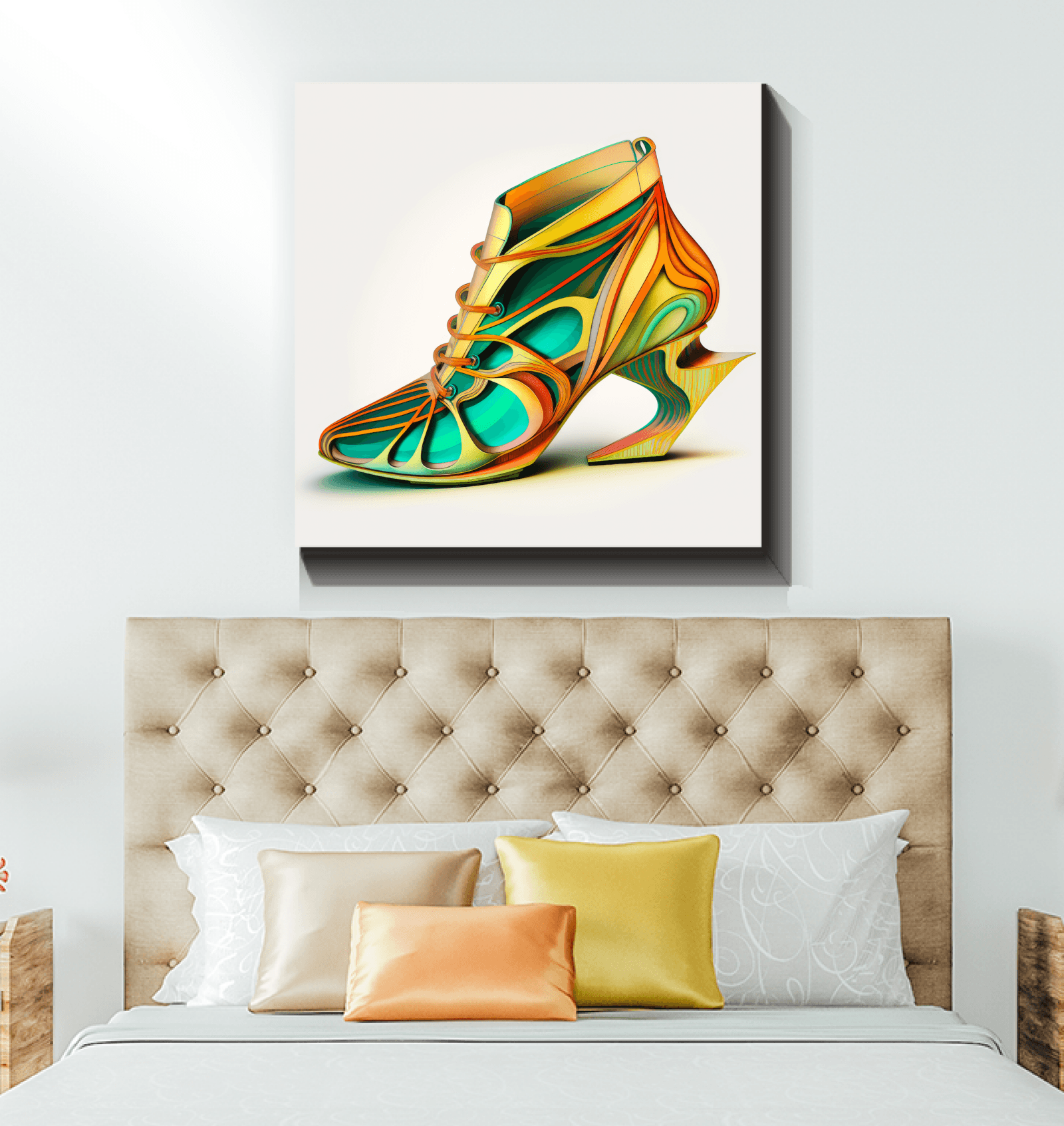 Abstract Footwear Vision - Futuristic Canvas Print - Beyond T-shirts