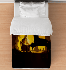 Lullaby Luxe Comforter Set: Musical Notes Elegance - Beyond T-shirts