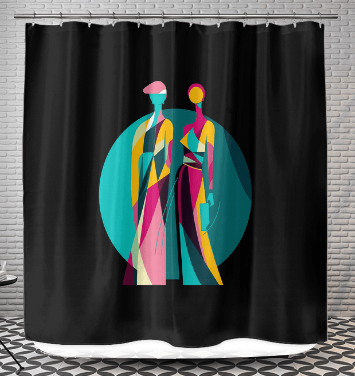 Abstract Elegance Shower Curtain - Beyond T-shirts