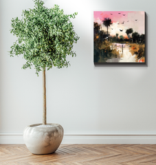 Tropical Paradise Landscape Wrapped Canvas