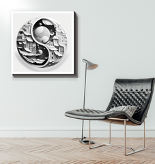 Sophisticated swirl and calm still canvas print.