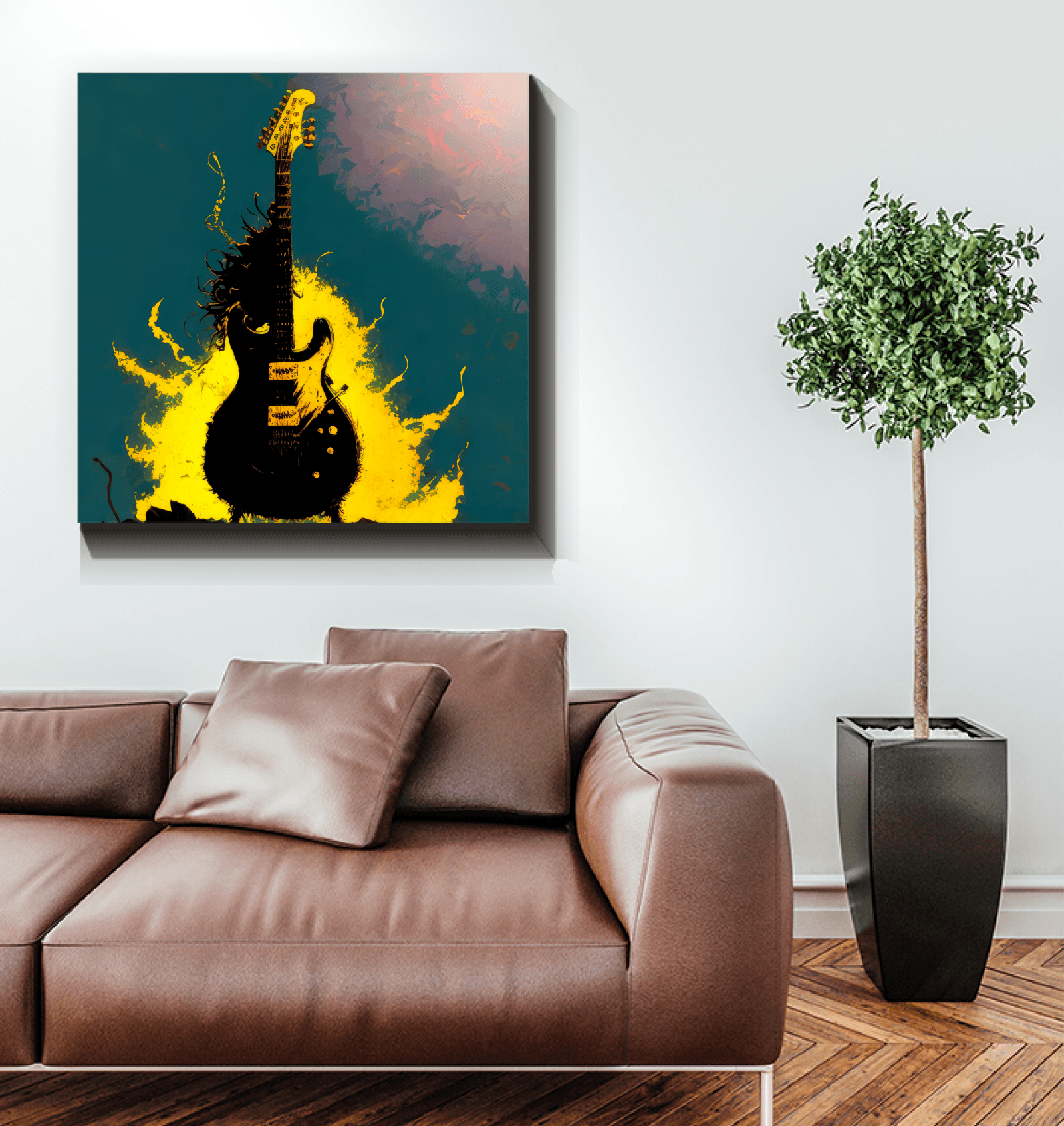 Saxophone Serenity - Jazz Music Canvas Wall Art - Beyond T-shirts