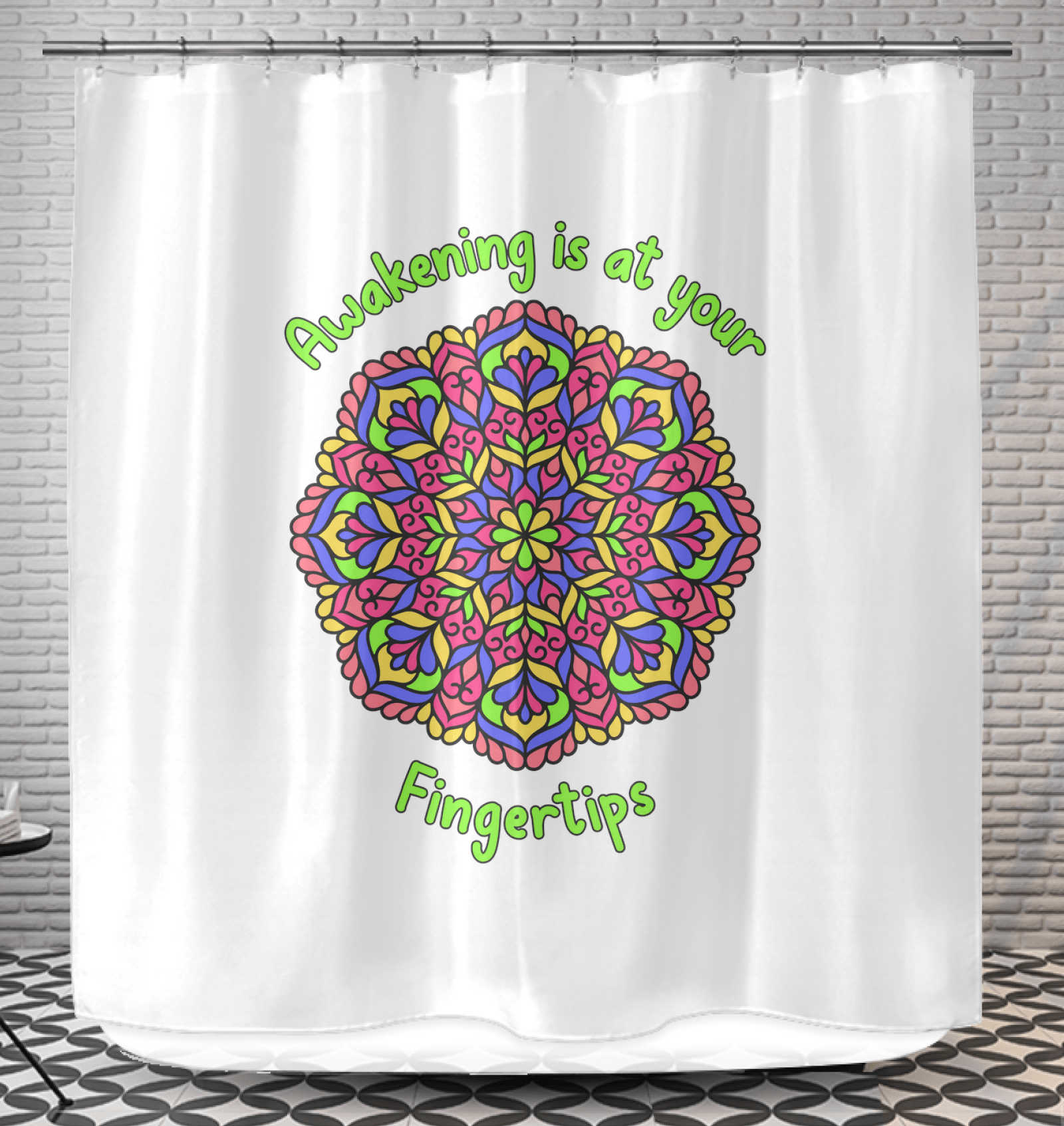 Resilient Mandala Shower Curtain - Beyond T-shirts