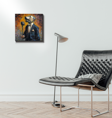Dog's Tail-Wagging Bliss Wrapped Canvas