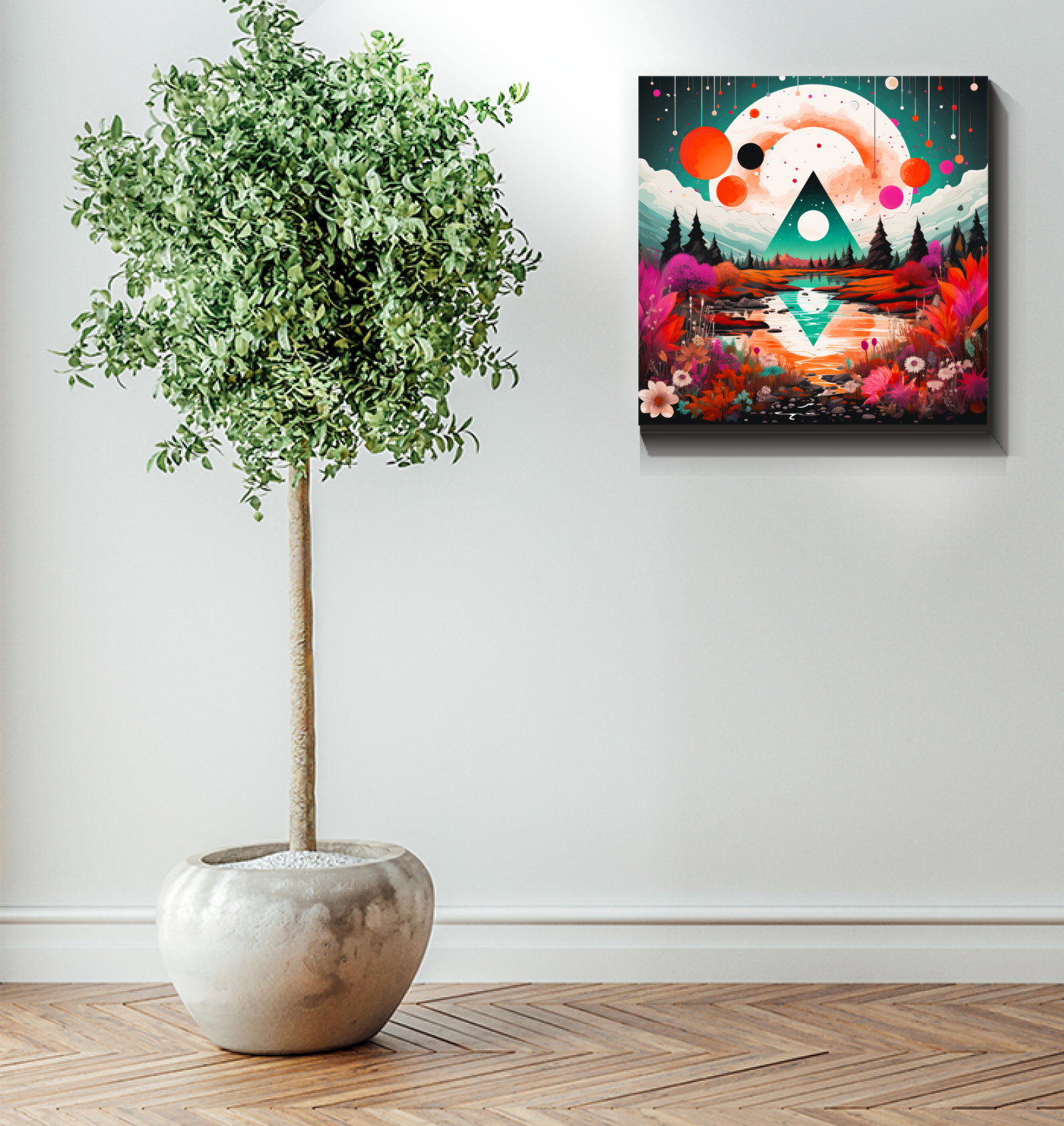 Majestic Mesas Desert Landscape Canvas