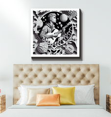 Serene Siren Songs Wrapped Canvas for Peaceful Home Decor
