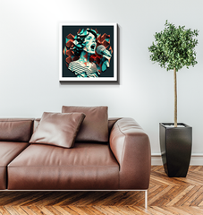 Artistic World Music Tapestry Canvas with cultural motifs.
