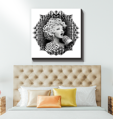 Vinyl Vintage Vibe Wrapped Canvas