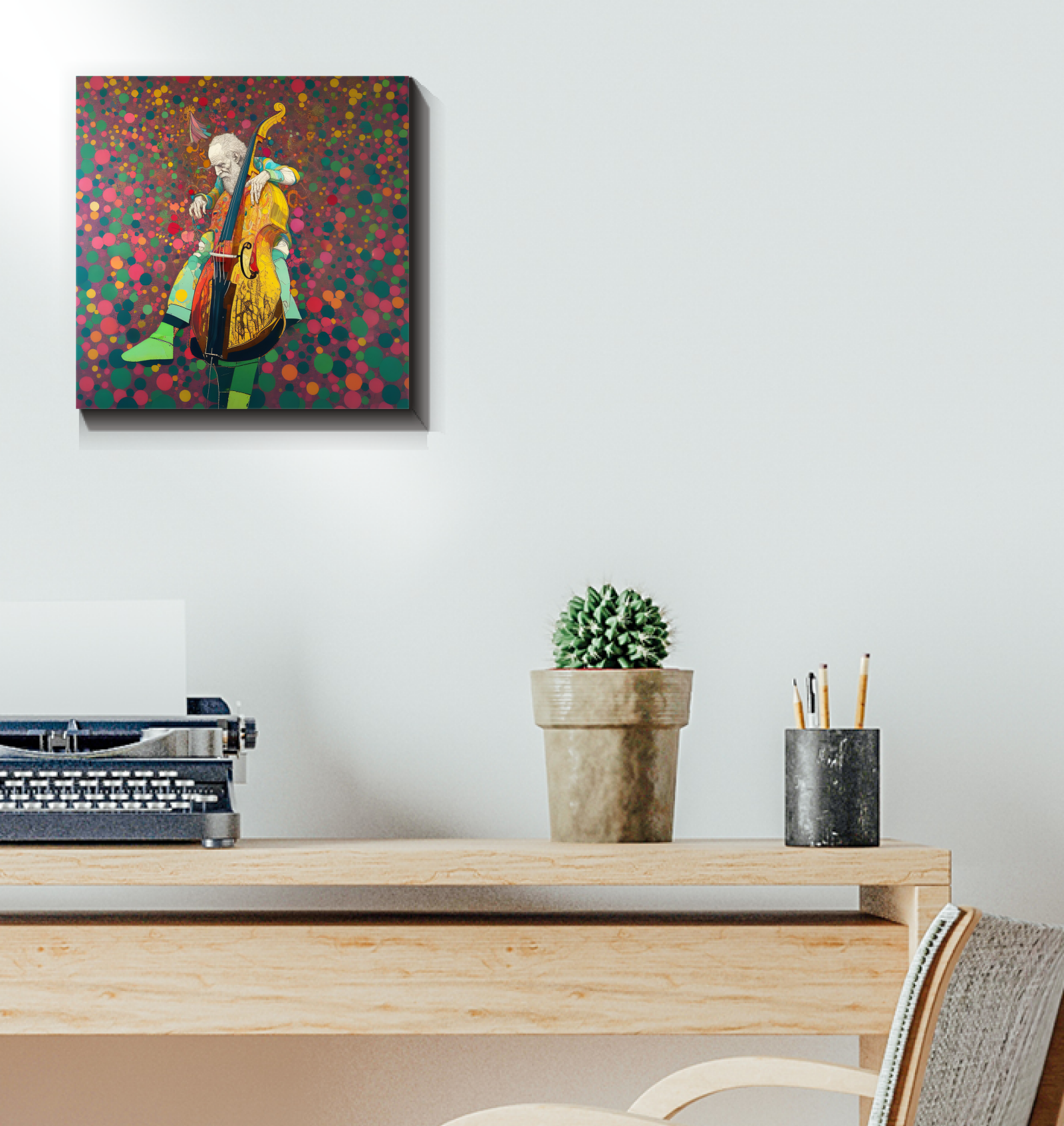 Starry night sky on Cosmos Celebration canvas artwork.