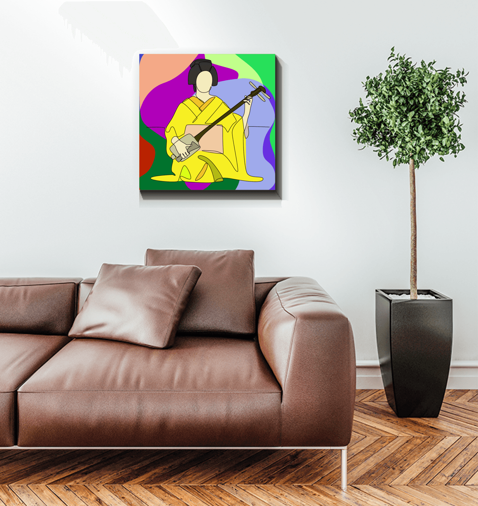 Geisha1 Wrapped Canvas - Beyond T-shirts