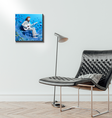 Wall art of a mystical menagerie on wrapped canvas for modern home decor.