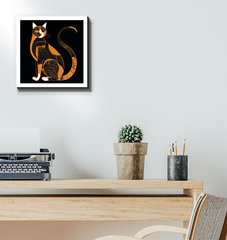 Majestic Feline Silhouette Canvas - Beyond T-shirts
