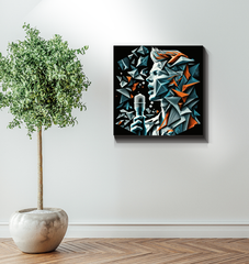 Guitar Groove Musical Wrapped Canvas