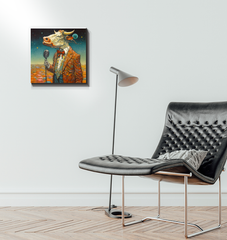 Goat's Whimsical World Wrapped Canvas