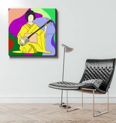 Geisha1 Wrapped Canvas - Beyond T-shirts