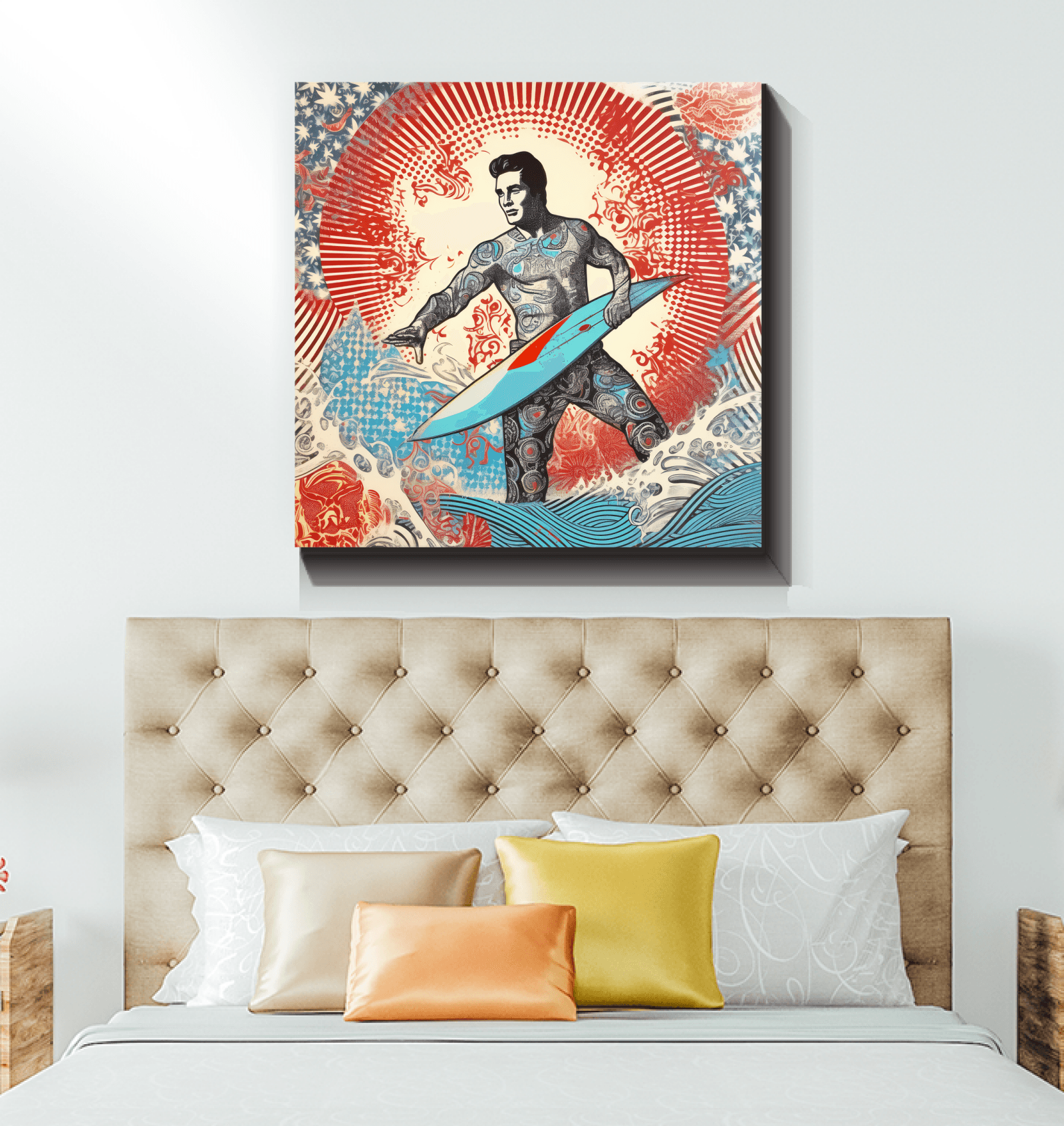 Surf Enthusiast Wrapped Canvas - Beyond T-shirts