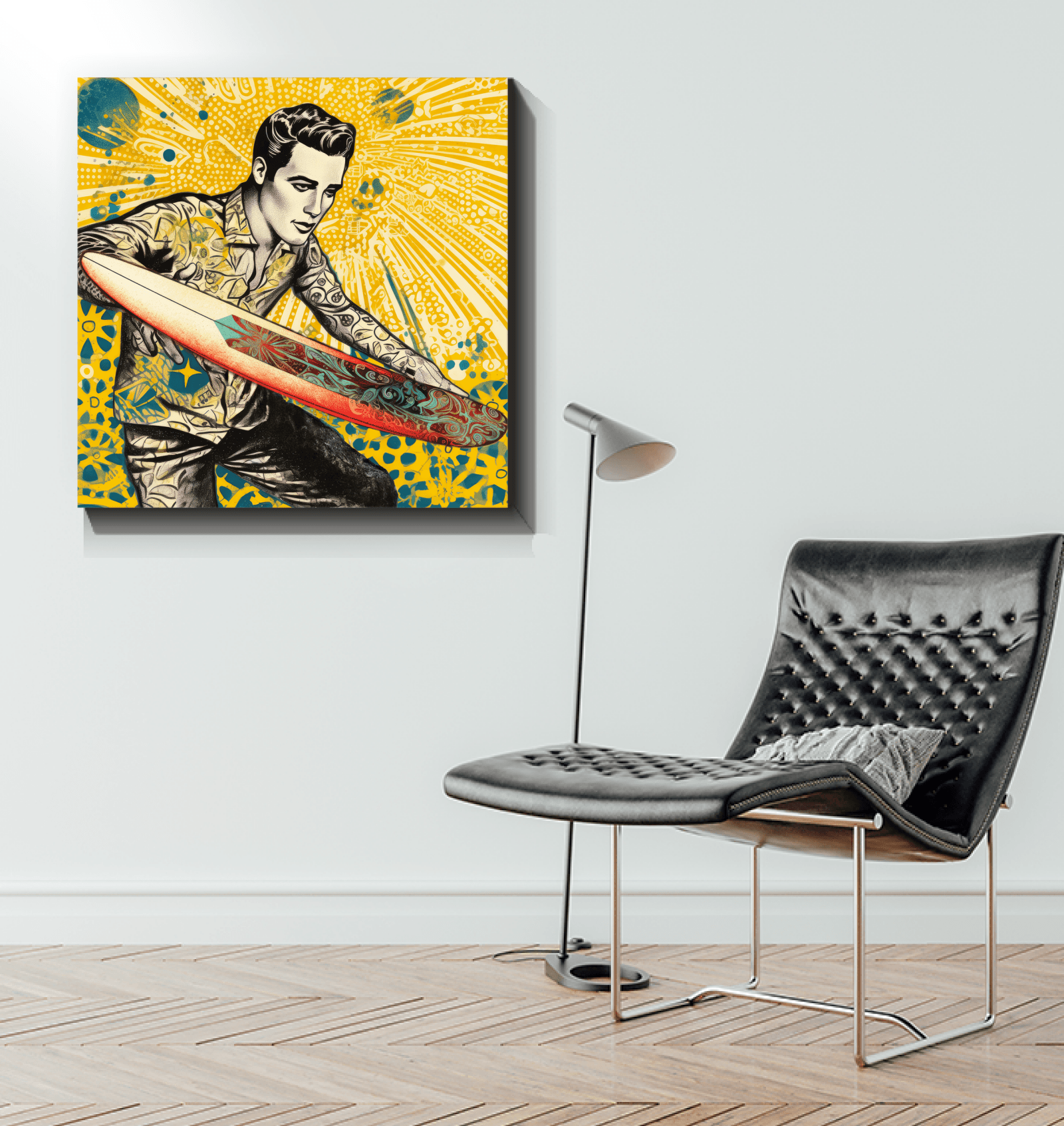 Surfing Reflections Wrapped Canvas - Beyond T-shirts