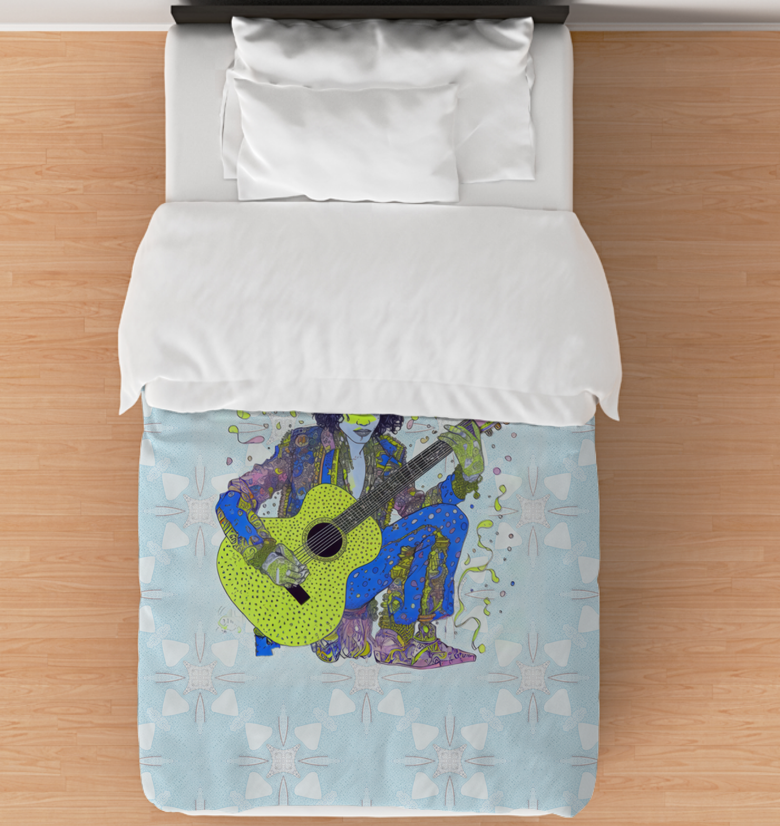 Poppy Paradise Bedding Comforter on a beautifully made bed.