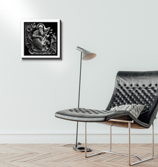 Latin Beats art canvas with dynamic colors and patterns.