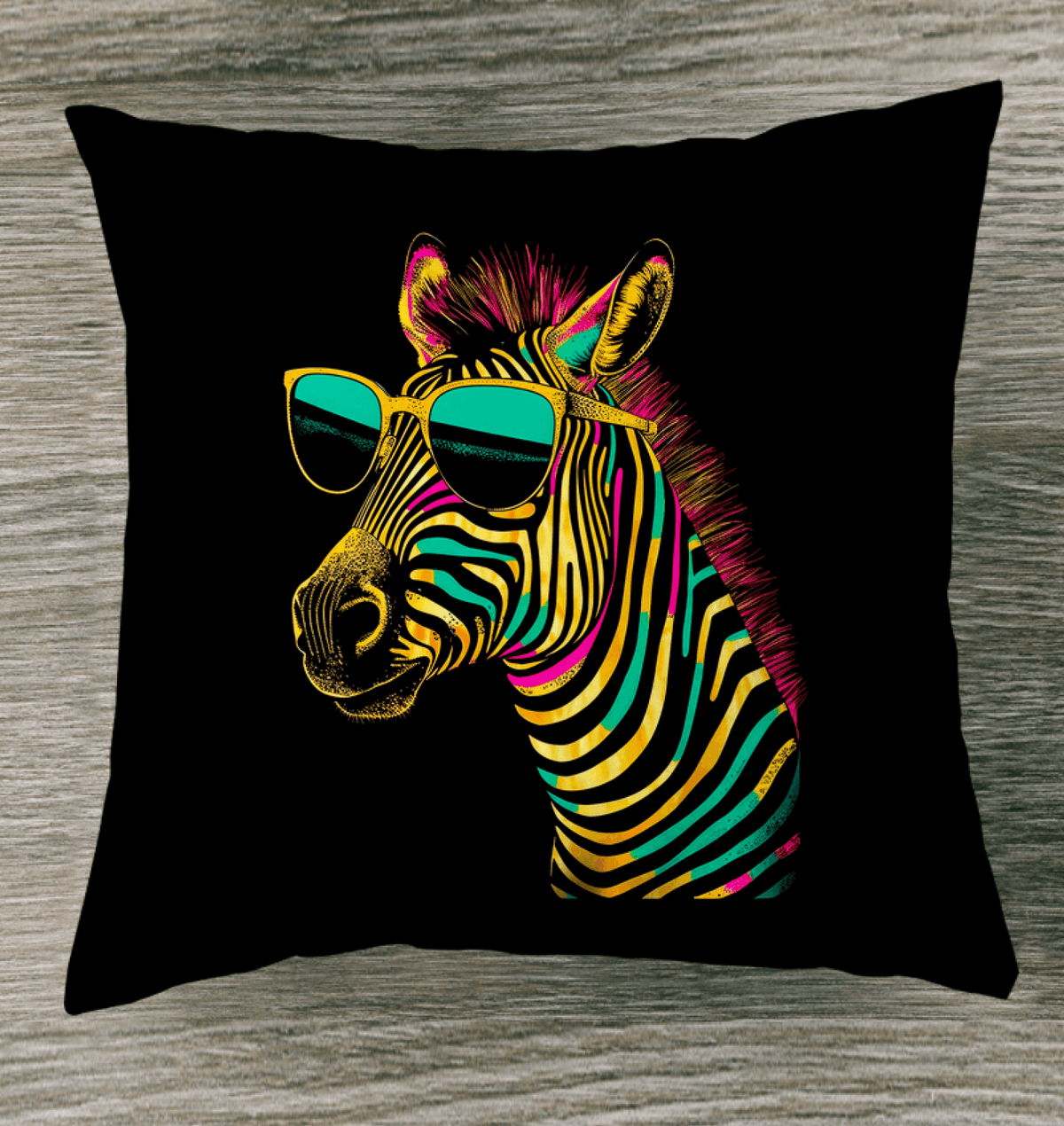 Zebra Mirage Outdoor Pillow - Beyond T-shirts