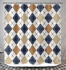 Diamond Mosaic Delight Shower Curtain