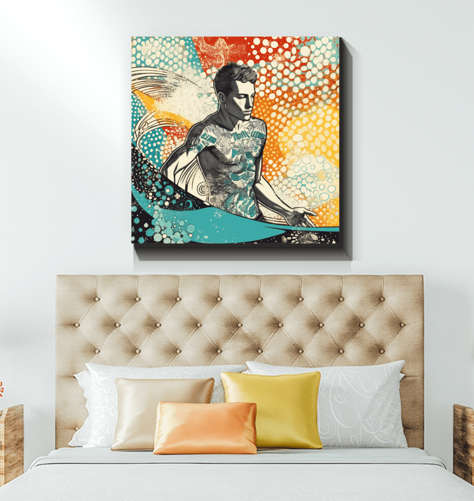 Surfing Royal Wrapped Canvas - Beyond T-shirts