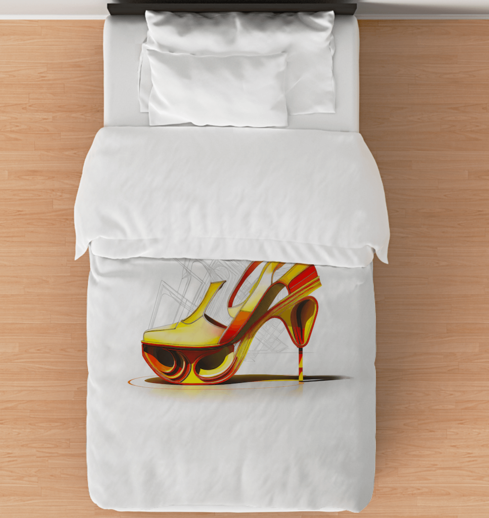 Sleek Sneaker Bedding Elegance - Beyond T-shirts