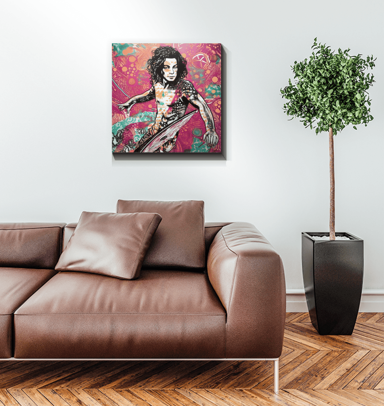 Surfing 5 07 Canvas in a coastal-themed setting