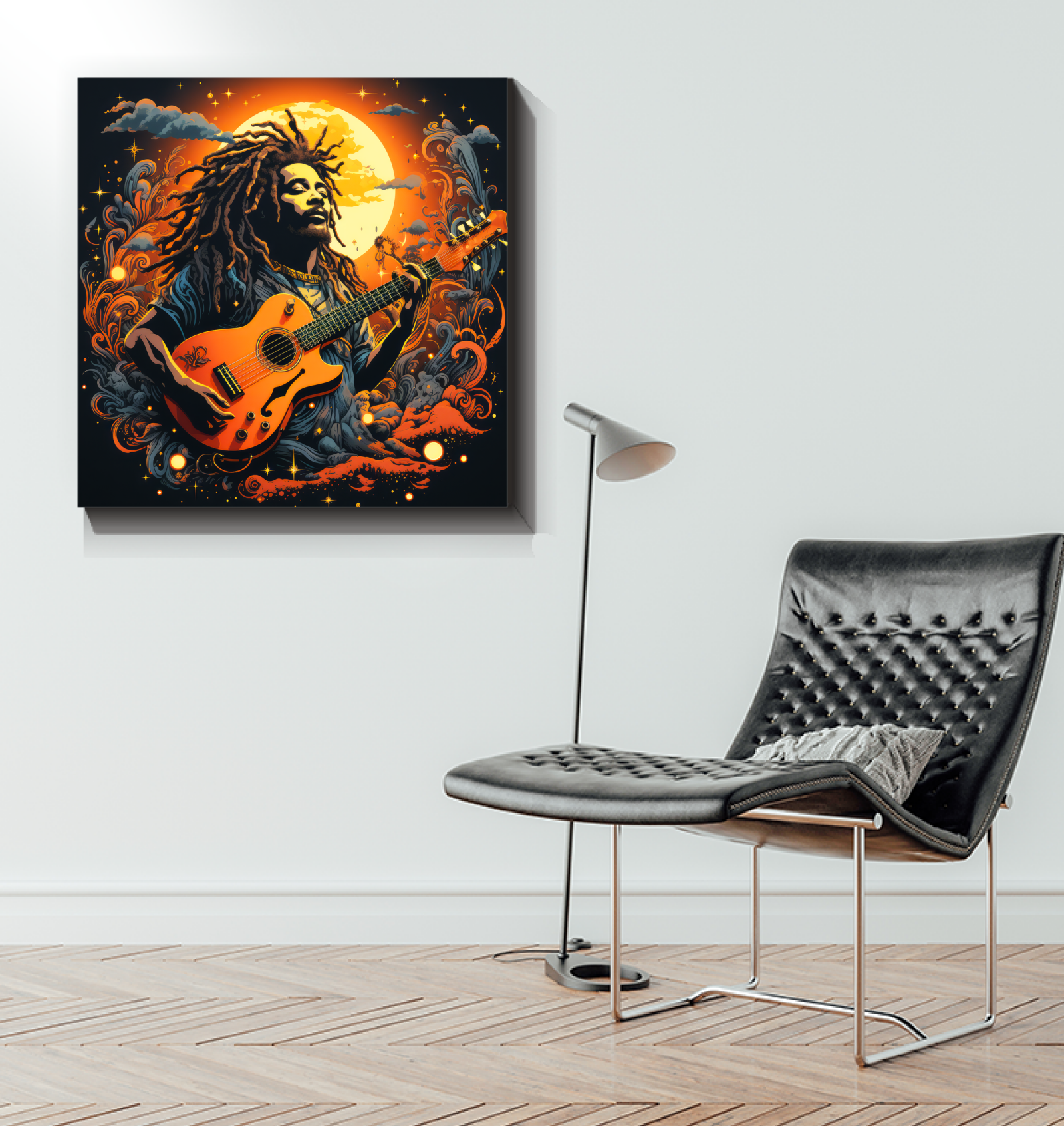 Electric Guitar Vibe Rock Music Canvas Print