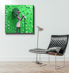 Enchanting wrapped canvas art depicting celestial wonders.