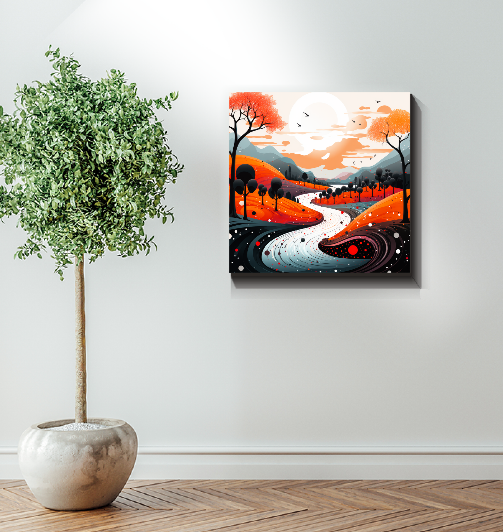 Serene Savannah African Landscape Canvas