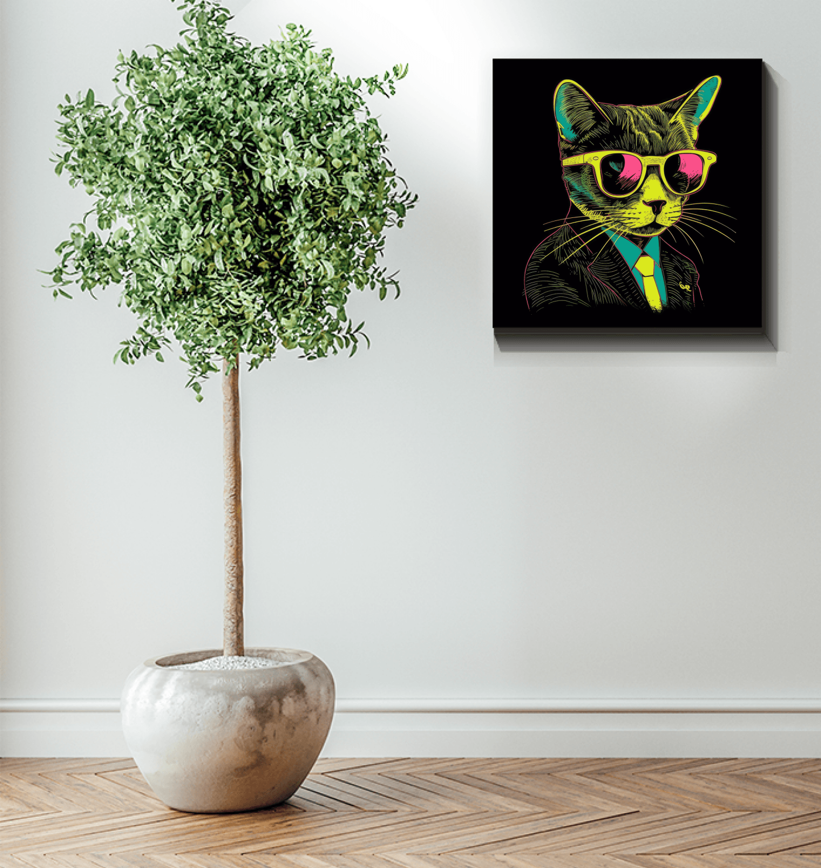Artistic Whiskers Canvas Art - Beyond T-shirts