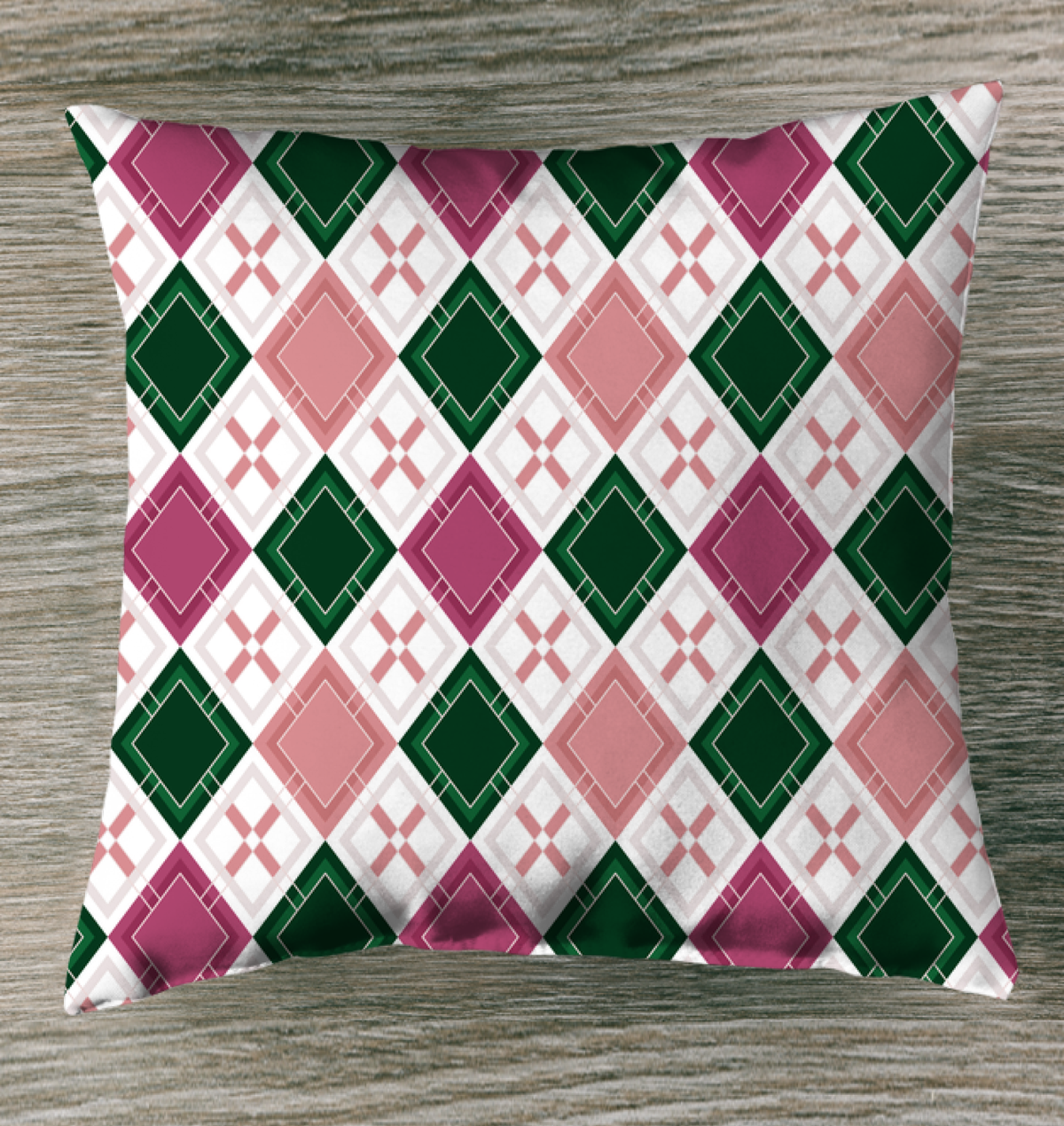 Elegant Diamond Symphony Outdoor Pillow