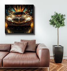 Retro Roadster Wrapped Canvas