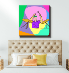 Drummer 1 Wrapped Canvas - Beyond T-shirts